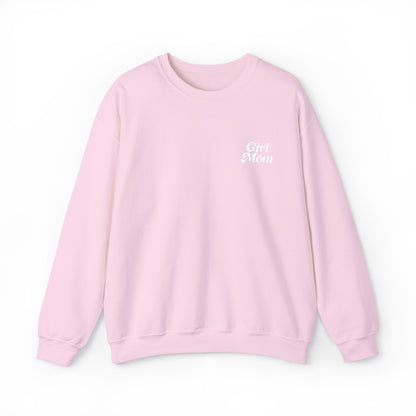 Girl Mom Retro Embroidered Crewneck Sweatshirt
