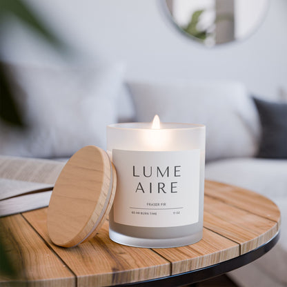 Lume Aire Frosted Glass Woodwick Candle