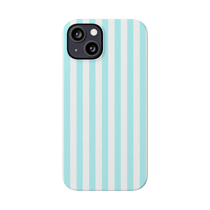 Blue Striped Summer Slim iPhone Case