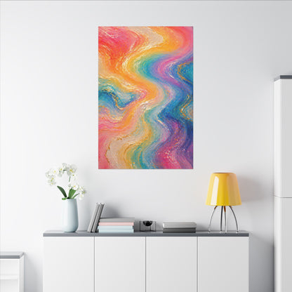 Rainbow Wave — Matte Canvas Wall Art