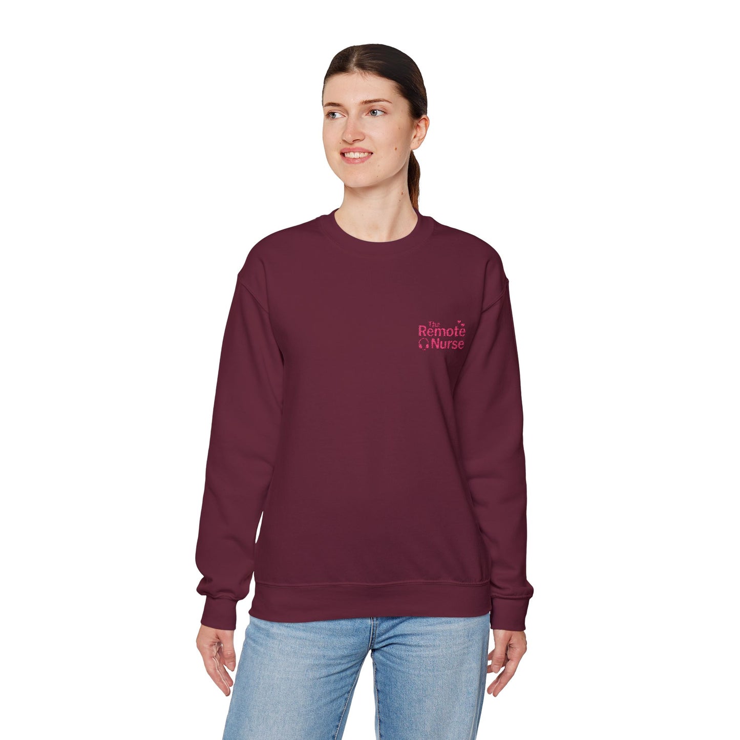 The Remote Nurse Embroidered Crewneck Sweatshirt