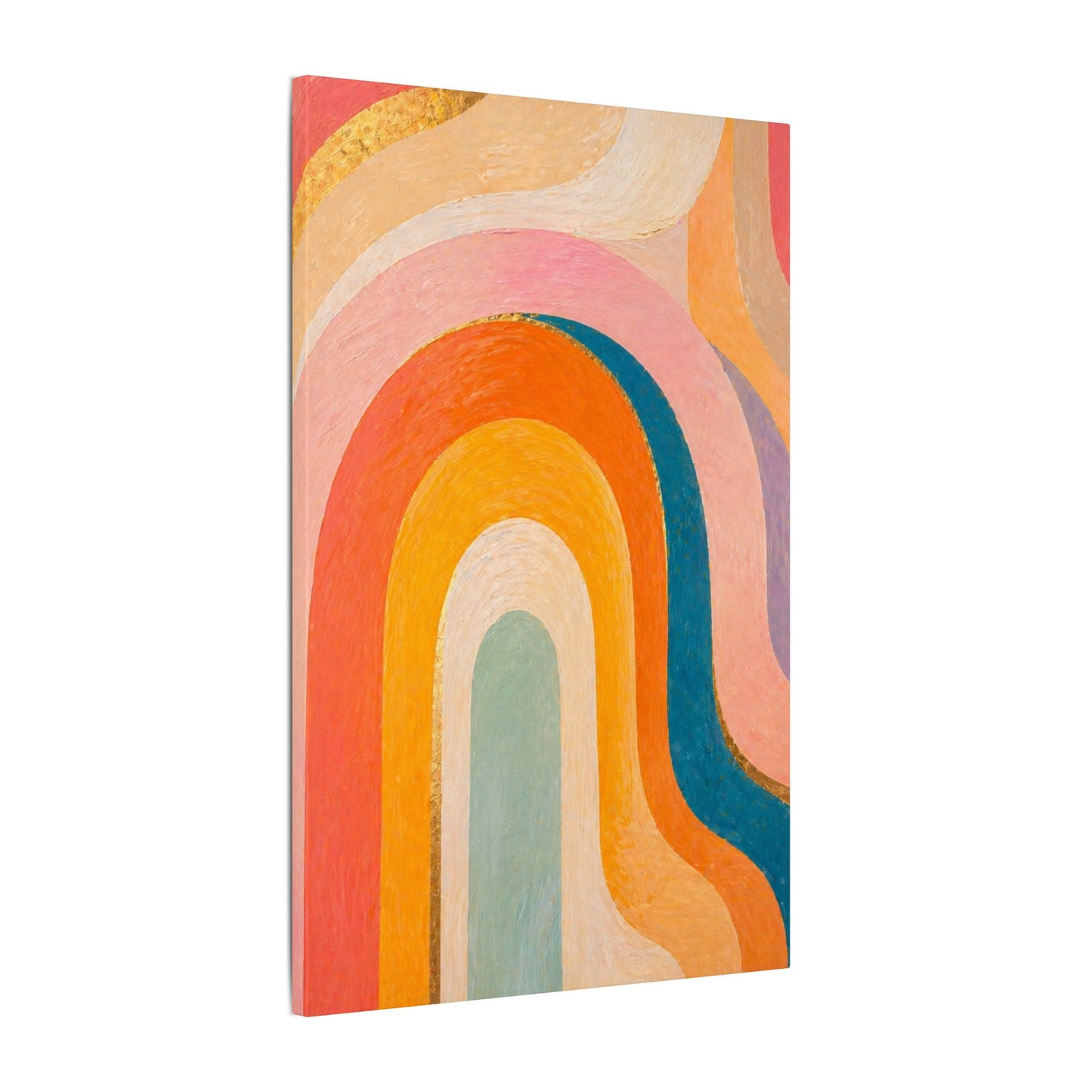 Retro Rainbow Arched Matte Canvas — Stretched Wall Art