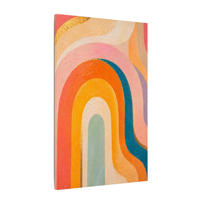 Retro Rainbow Arched Matte Canvas — Stretched Wall Art