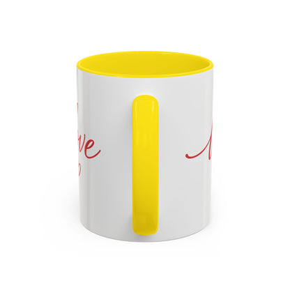 Love Script Accent Coffee Mug – Romantic Heart 11/15oz