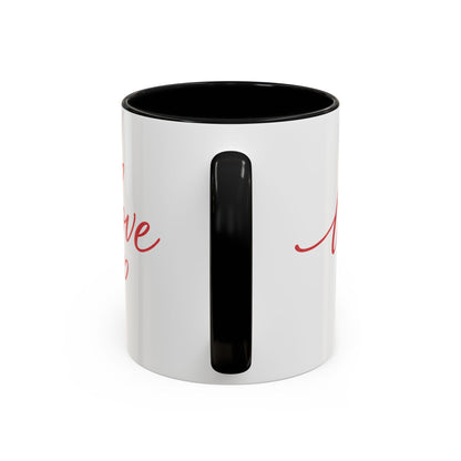 Love Script Accent Coffee Mug – Romantic Heart 11/15oz