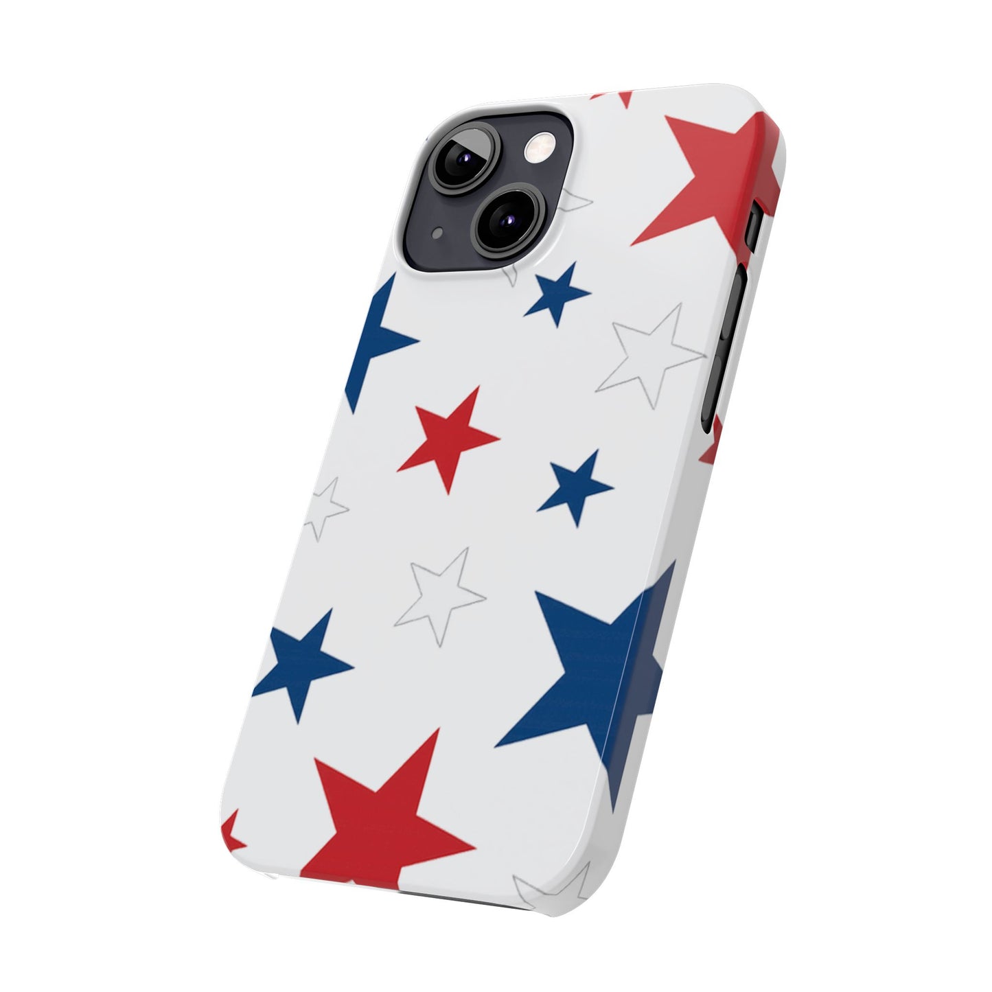Red White and Blue Stars Slim iPhone Case