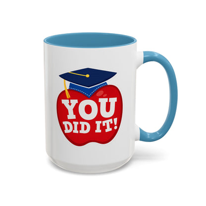 You Did It! Graduation Apple Accent Coffee Mug (11/15oz)
