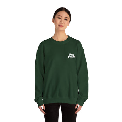 Boy Mom Retro Embroidered Crewneck Sweatshirt
