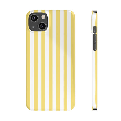 Yellow Striped Summer Slim iPhone Case