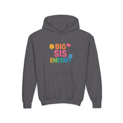 Big Sis Energy Kids Youth Hoodie