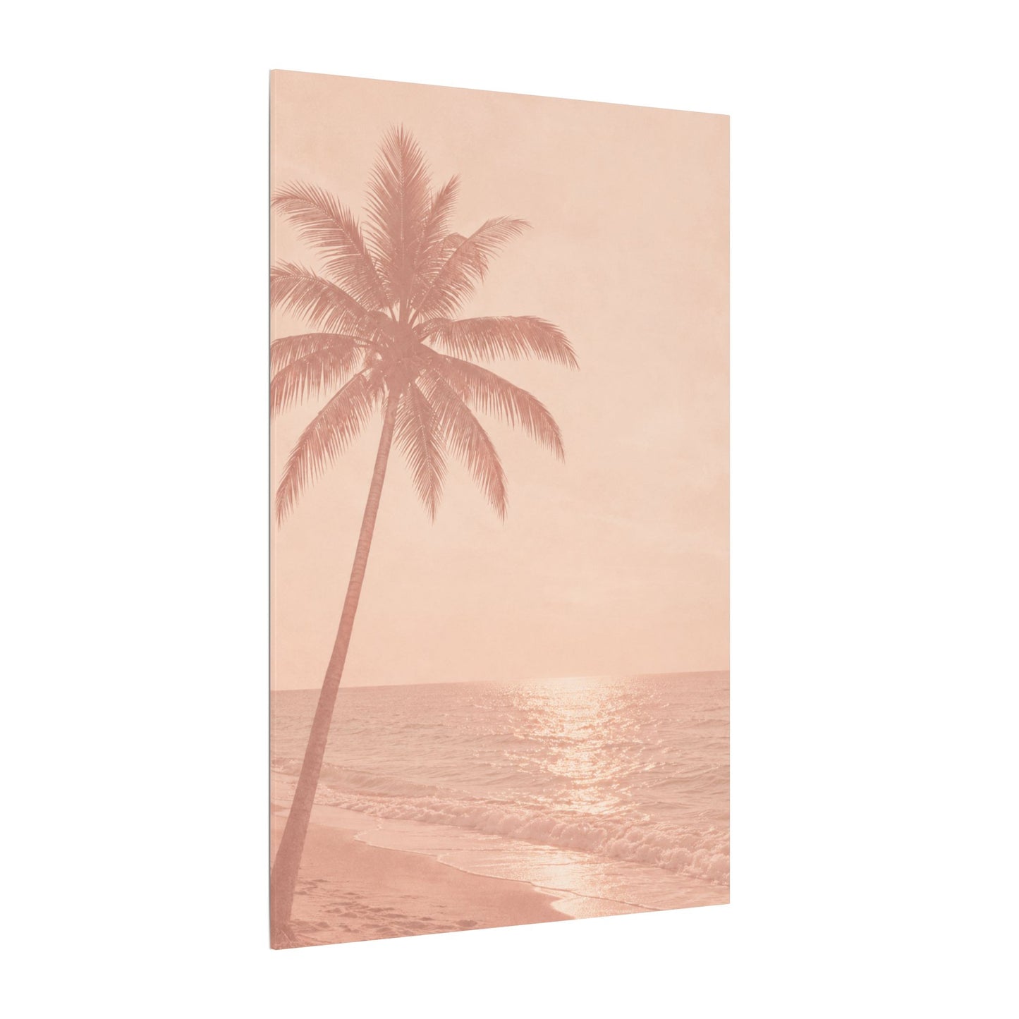 Blush Palm Beach — Matte Stretched Canvas Wall Art