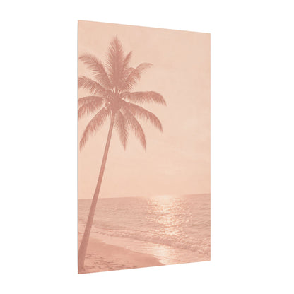 Blush Palm Beach — Matte Stretched Canvas Wall Art