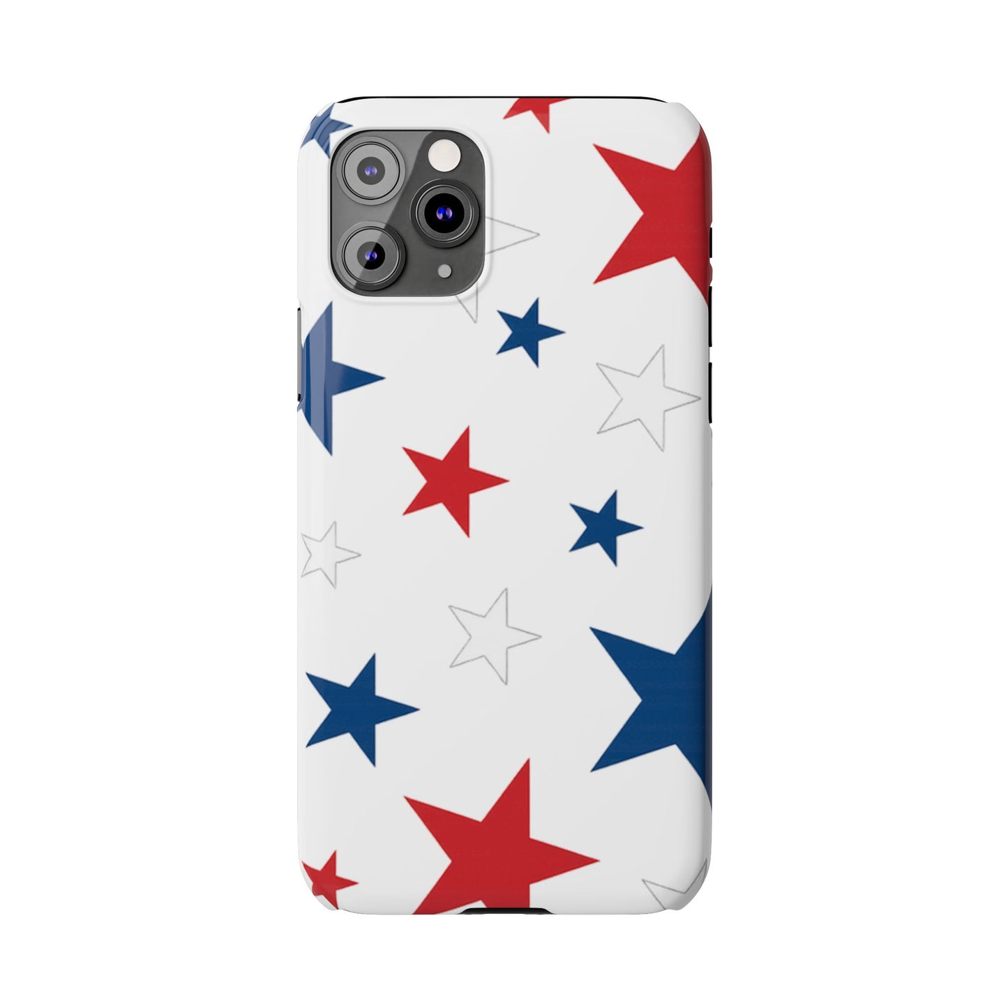 Red White and Blue Stars Slim iPhone Case