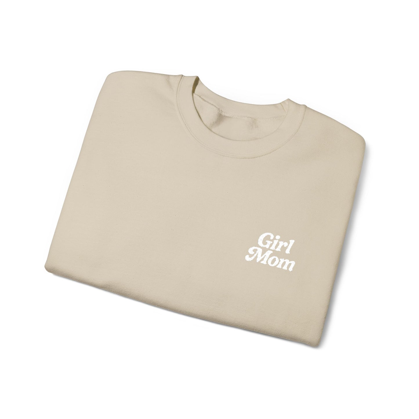 Girl Mom Retro Embroidered Crewneck Sweatshirt