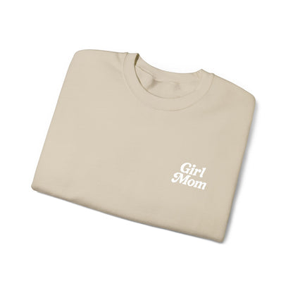 Girl Mom Retro Embroidered Crewneck Sweatshirt