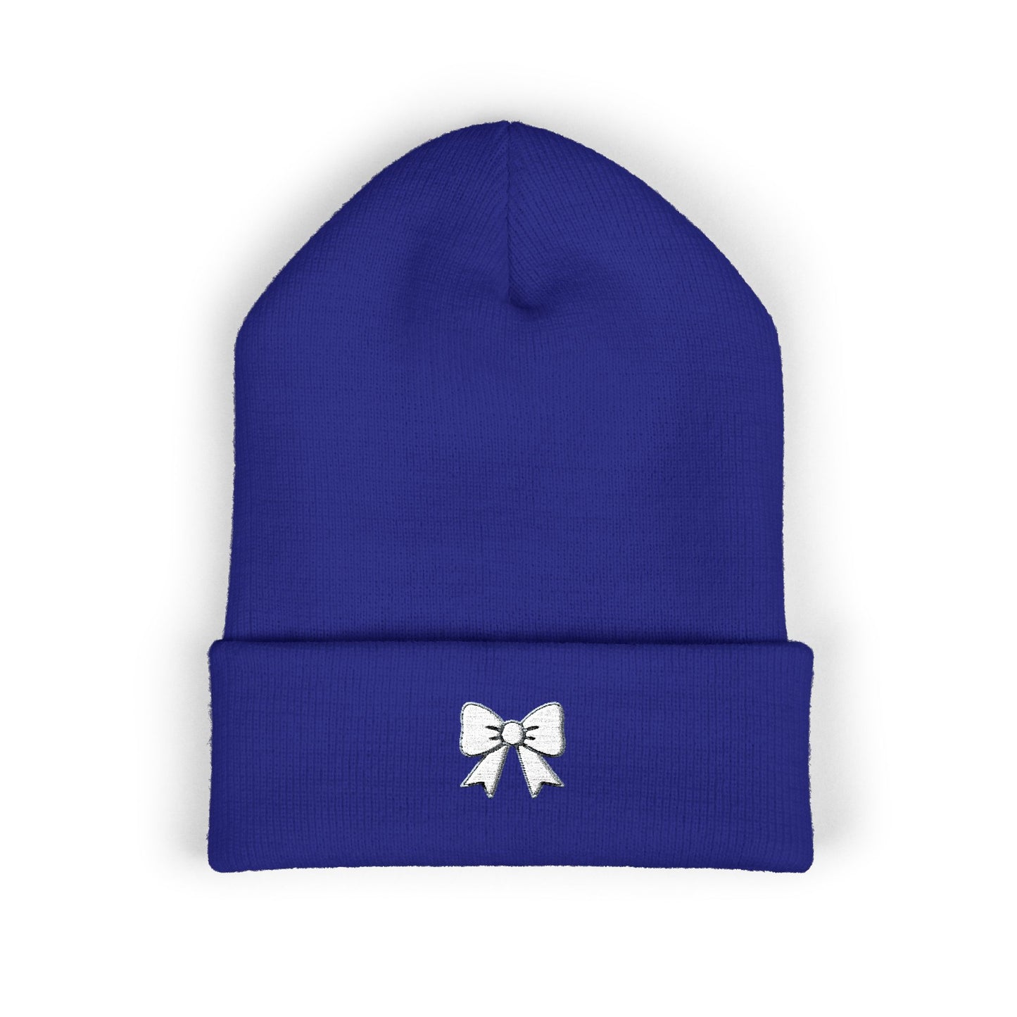 Emoji Bow Embroidered Classic Cuffed Beanie