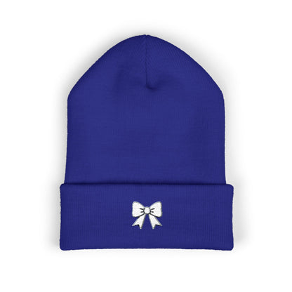 Emoji Bow Embroidered Classic Cuffed Beanie