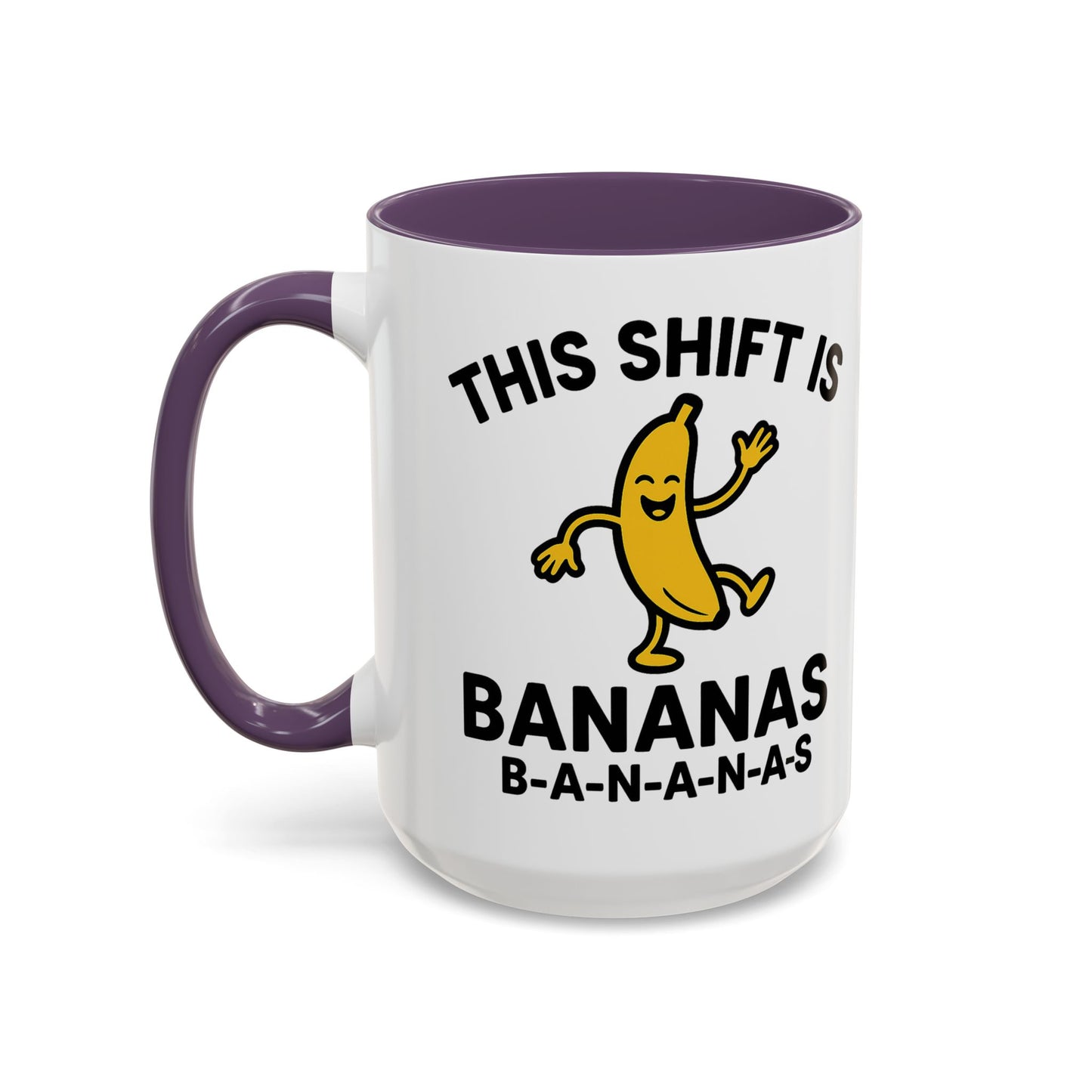 This Shift is Bananas Dancing Accent Mug (11, 15 oz)