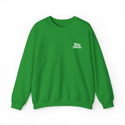 Boy Mom Retro Embroidered Crewneck Sweatshirt