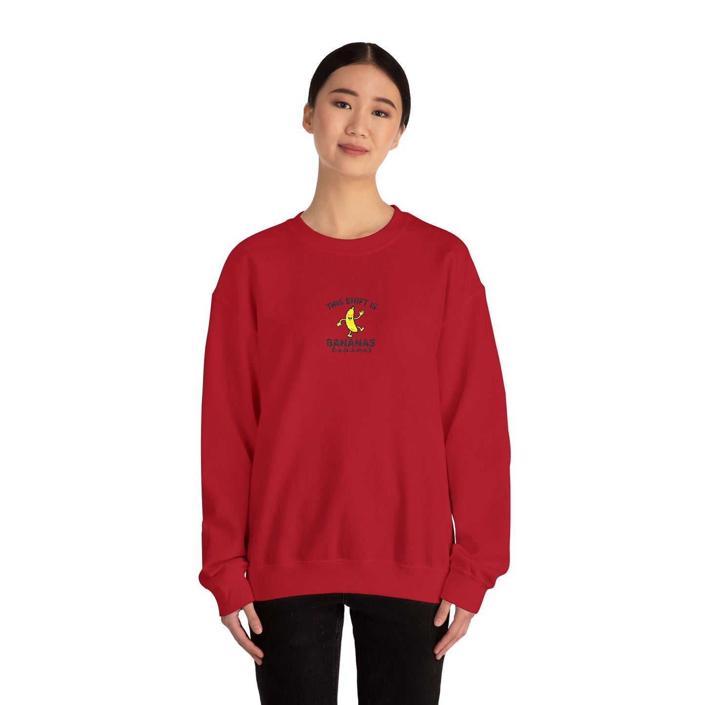 This Shift is Bananas Dancing Embroidered Crewneck Sweatshirt