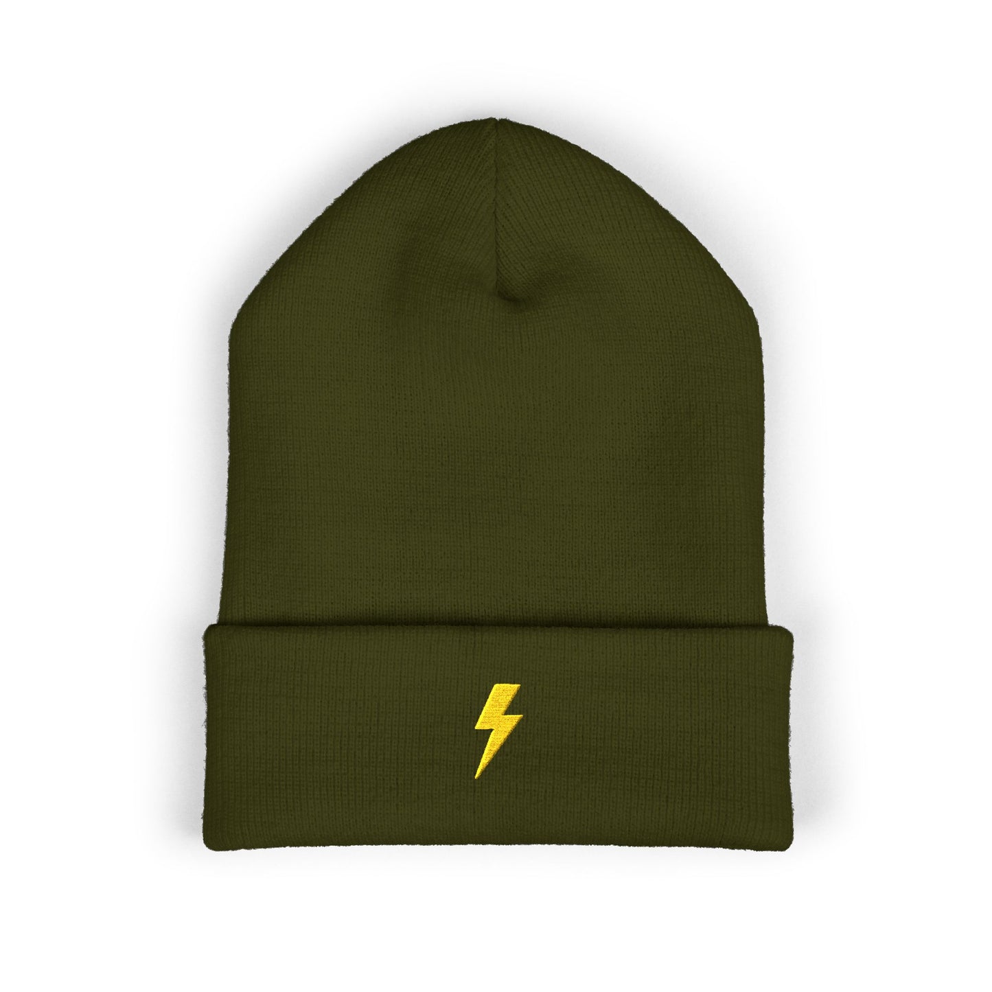 Lightning Bolt Embroidered Classic Cuffed Beanie