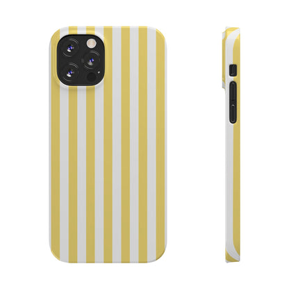 Yellow Striped Summer Slim iPhone Case