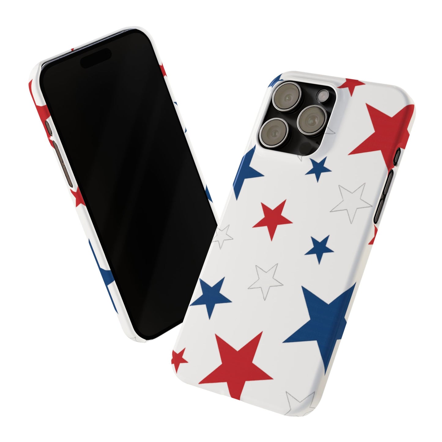 Red White and Blue Stars Slim iPhone Case