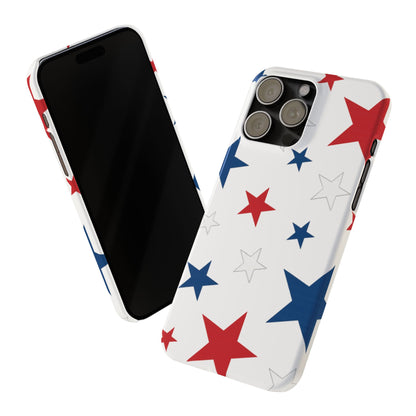 Red White and Blue Stars Slim iPhone Case