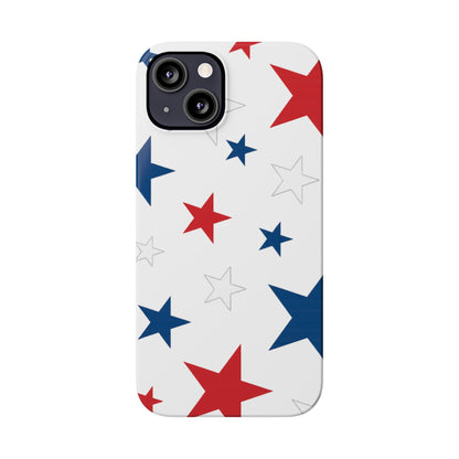Red White and Blue Stars Slim iPhone Case