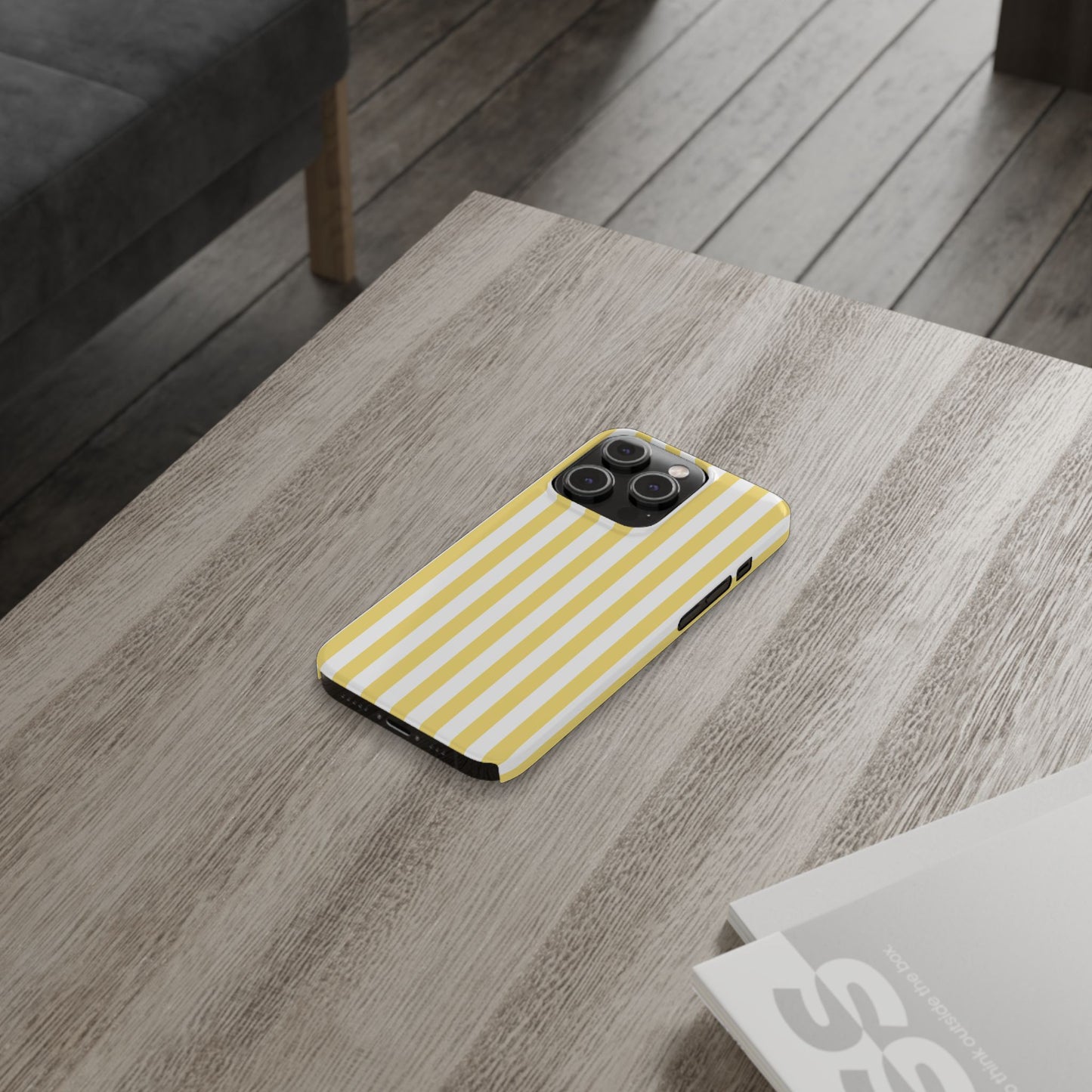 Yellow Striped Summer Slim iPhone Case