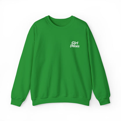 Girl Mom Retro Embroidered Crewneck Sweatshirt