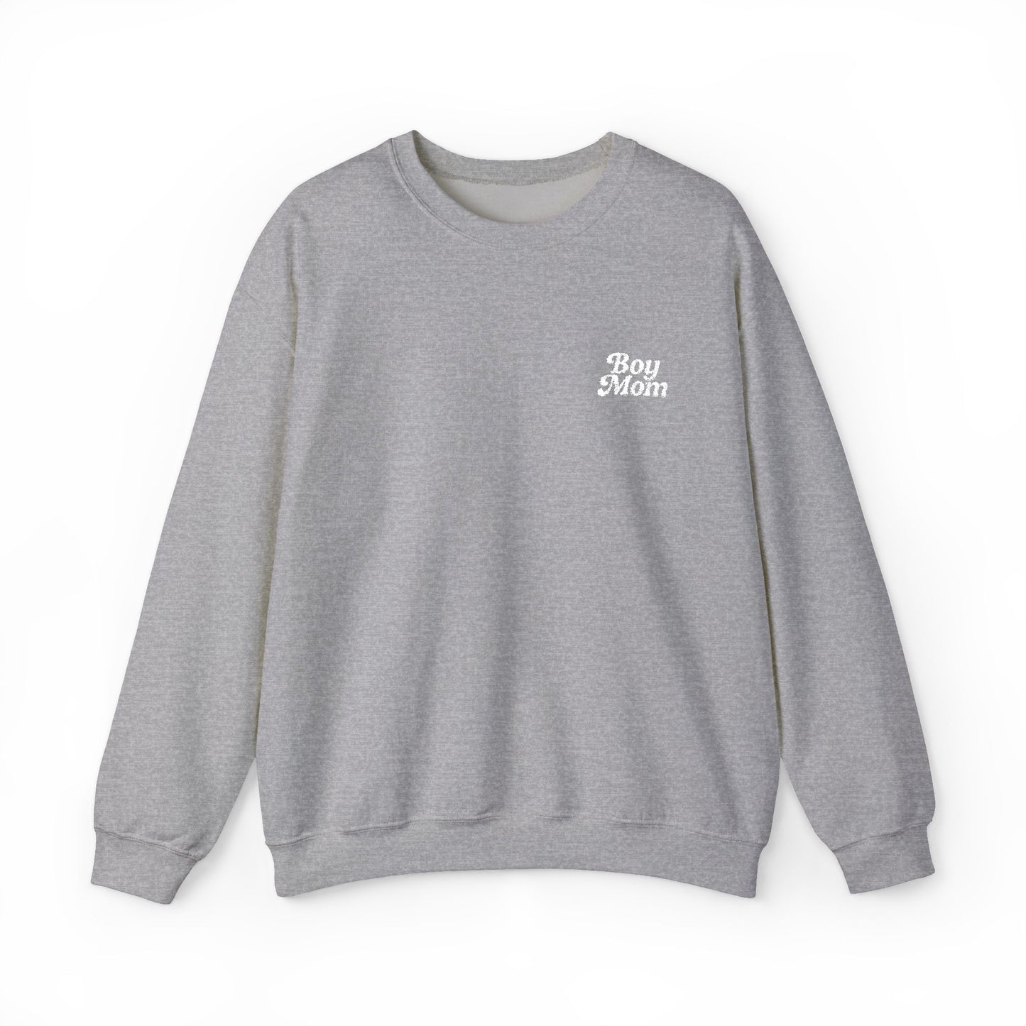 Boy Mom Retro Embroidered Crewneck Sweatshirt