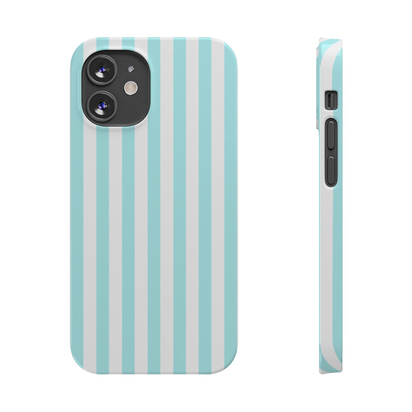 Blue Striped Summer Slim iPhone Case