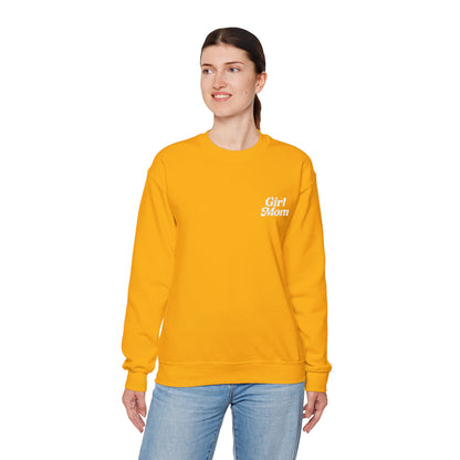 Girl Mom Retro Embroidered Crewneck Sweatshirt