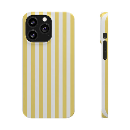 Yellow Striped Summer Slim iPhone Case