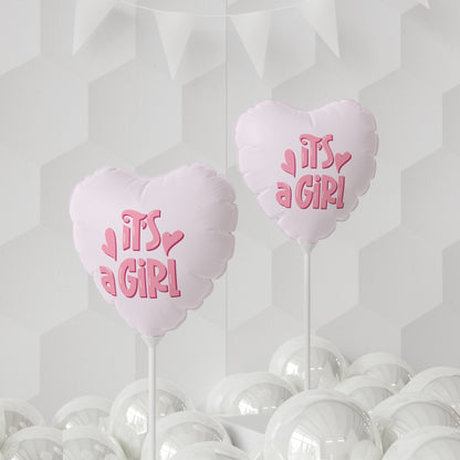 It's a Girl Heart Gender Reveal 11" Balloon