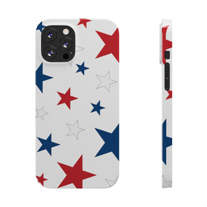 Red White and Blue Stars Slim iPhone Case
