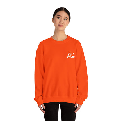 Girl Mom Retro Embroidered Crewneck Sweatshirt