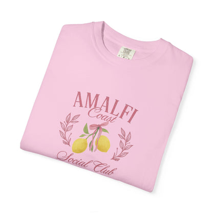 Amalfi Coast Social Club Pink Oversized T-shirt