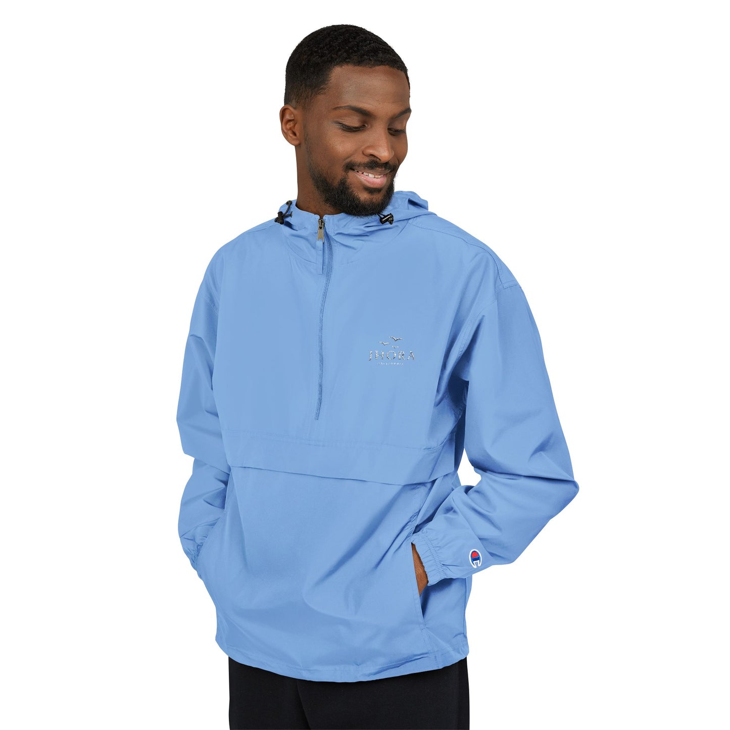 Jhora California Personalized Embroidered Packable Anorak Windbreaker Jacket
