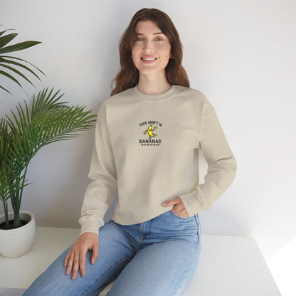This Shift is Bananas Dancing Embroidered Crewneck Sweatshirt