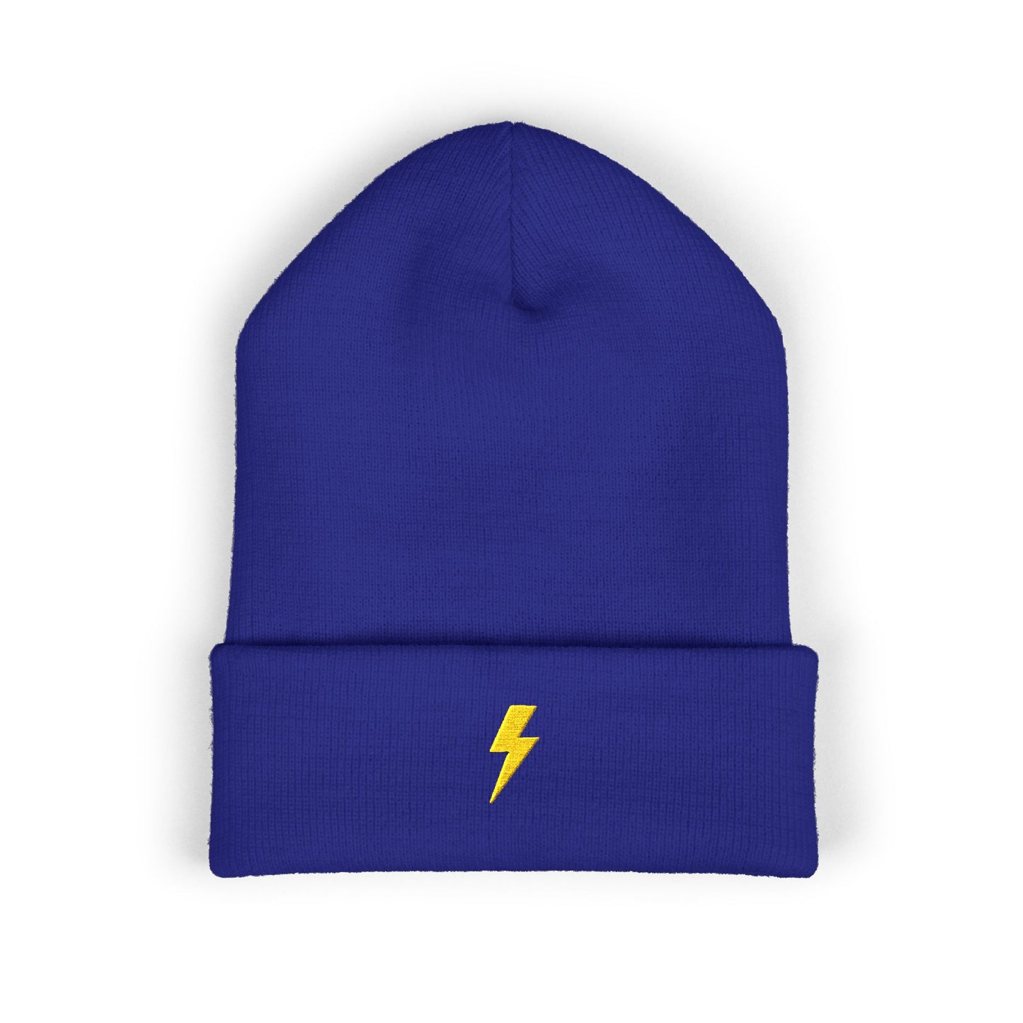 Lightning Bolt Embroidered Classic Cuffed Beanie