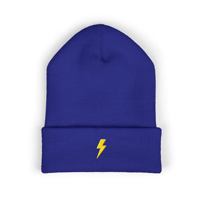 Lightning Bolt Embroidered Classic Cuffed Beanie