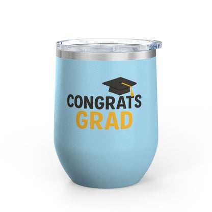 Congrats Grad Cap Graduation Wine Tumbler