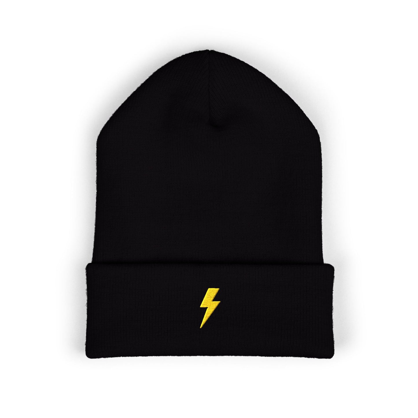 Lightning Bolt Embroidered Classic Cuffed Beanie
