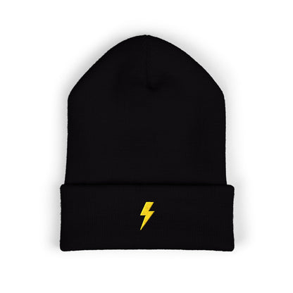 Lightning Bolt Embroidered Classic Cuffed Beanie