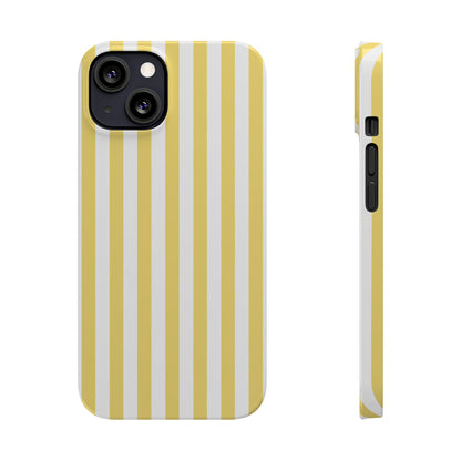 Yellow Striped Summer Slim iPhone Case