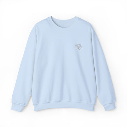 Good Vibes Only Retro Embroidered Crewneck Sweatshirt