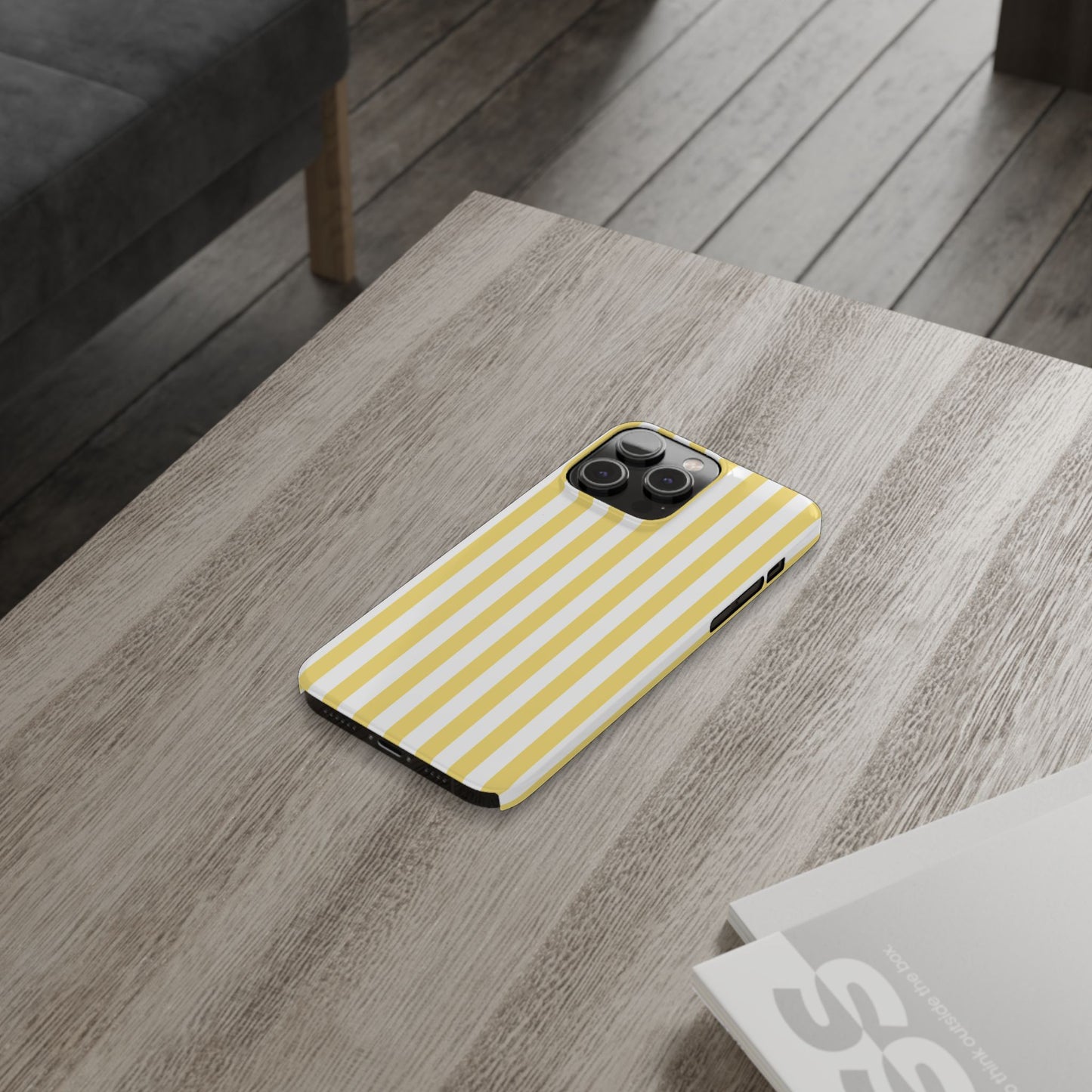 Yellow Striped Summer Slim iPhone Case