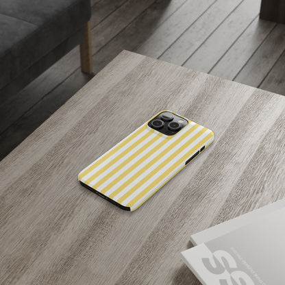 Yellow Striped Summer Slim iPhone Case